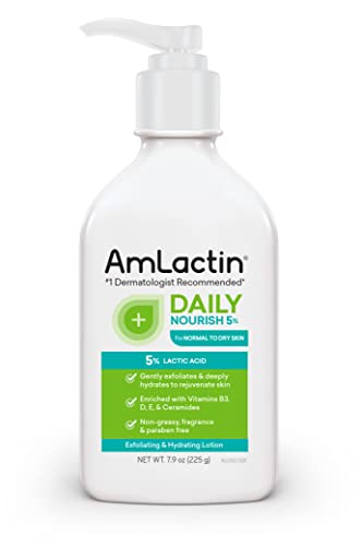 [Amlactin] AmLactin Daily Nourish 5% - 7.9 Oz Body Lotion with 5% Lactic Acid - Exfoliator and Moisturizer for Dry Skin